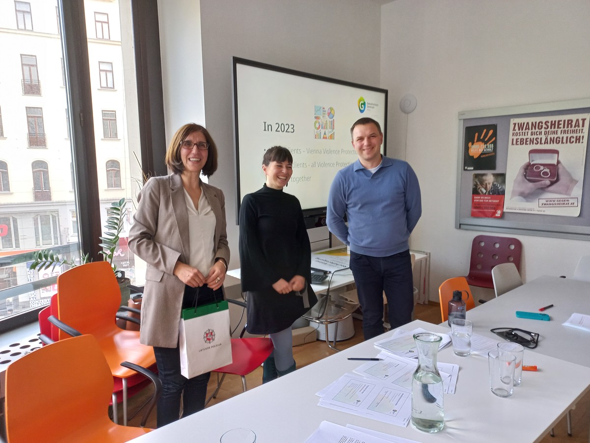 "Improvement of the Quality of Work in the Justice Chain Project and Strengthening of Competencies to Protect Victims of Domestic and Gender-based Violence", activity No. 4.1.1 "Organizing Study Visits Abroad and Workshops in Norway", Internship in Vienna (3)